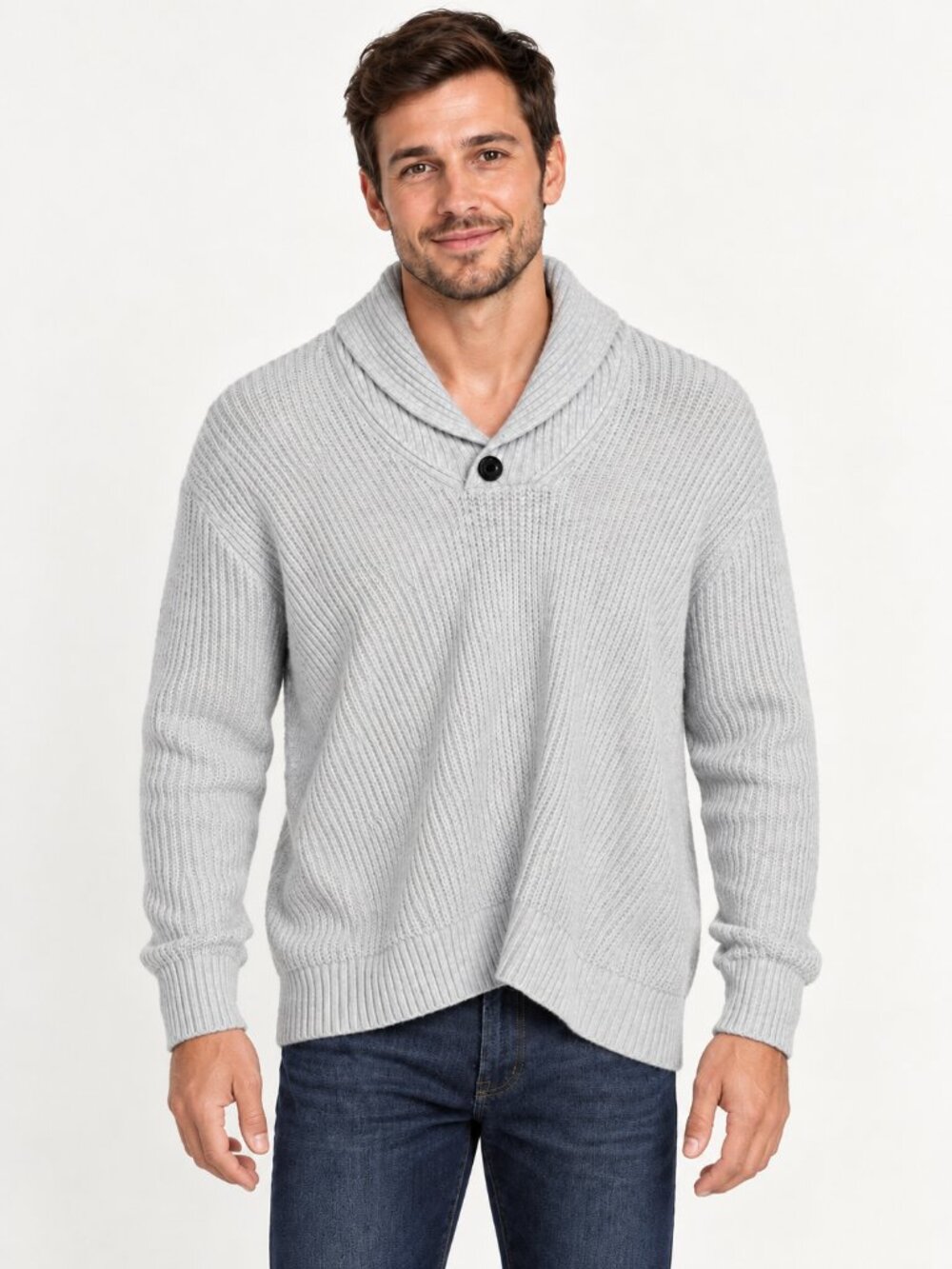 2/$30 Old Navy Men's Shawl Collar Cardigan Sweater - Light Gray